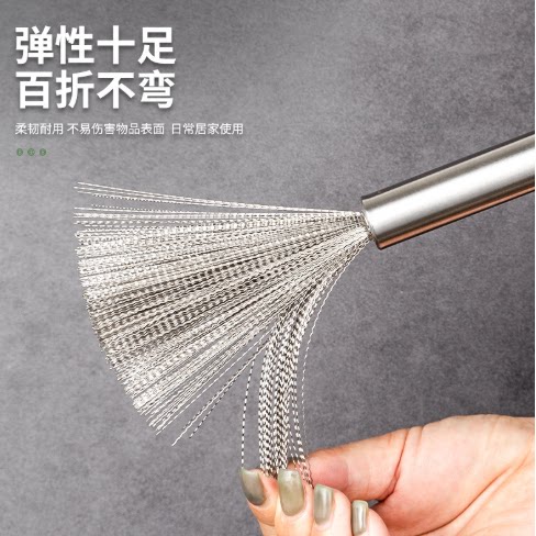 加厚长柄清洁去污厨房可挂式神器食品级钢丝刷不锈钢锅刷