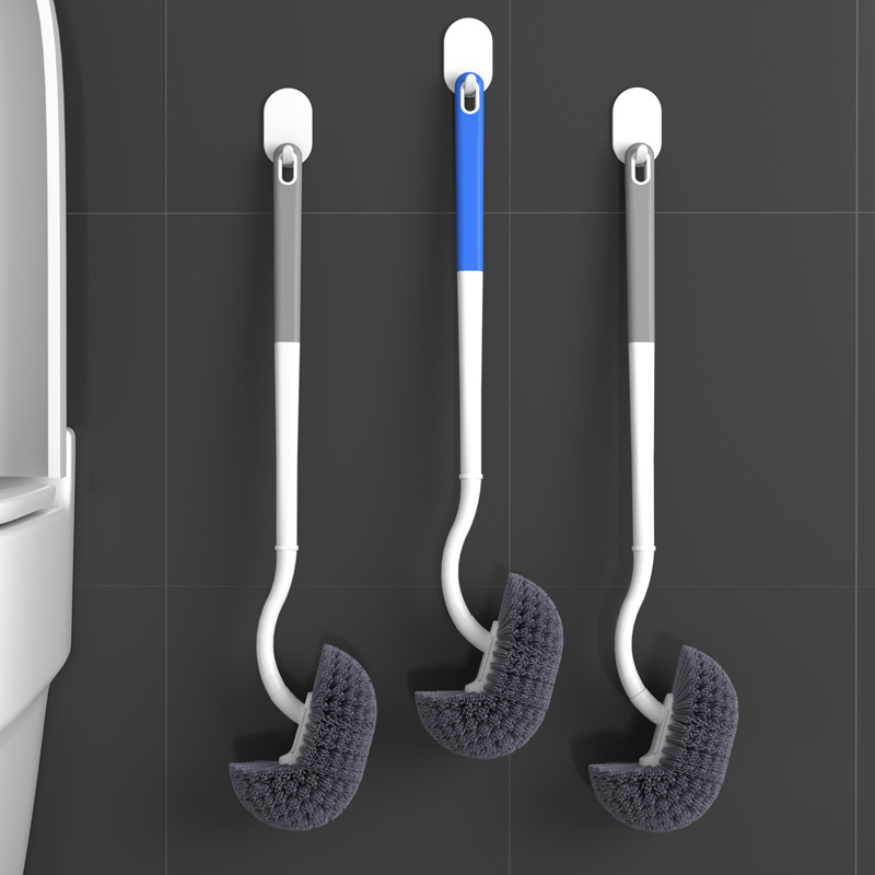 家用无死角马桶刷2025新款蹲便器厕所刷子卫生间清洁刷壁挂式底座