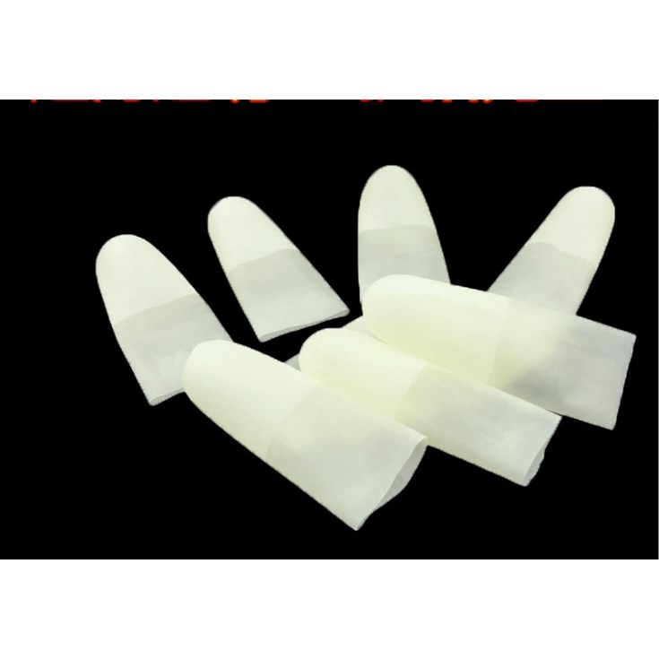 透明手指套超薄磨砂防滑防水无尘工厂手工美甲纹绣防干裂保护指套