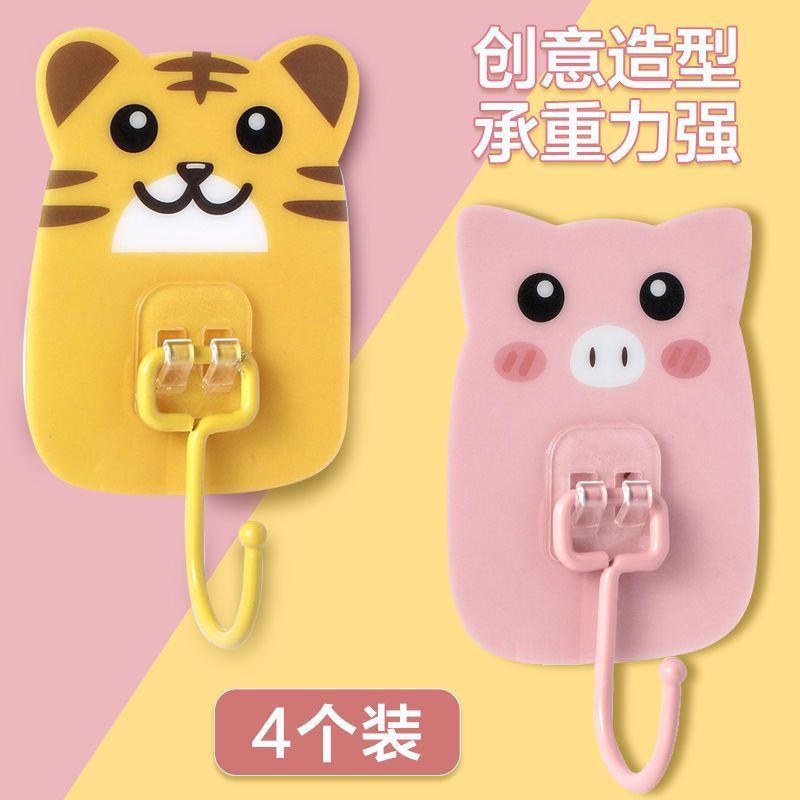挂钩卡通强力粘胶贴墙壁宿舍厨房门后粘钩免打孔承重置物架