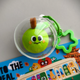 苹果球球钥匙扣演唱会音乐节应援周边物料可爱包包挂件