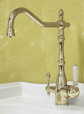 banmell带纯净水二合一NP嘴美式法式复古厨房水龙头双出水道两用