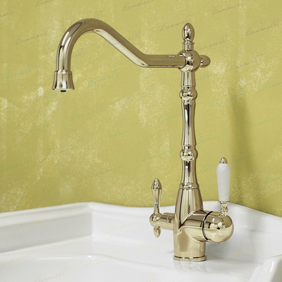 banmell带纯净水二合一NP嘴美式法式复古厨房水龙头双出水道两用