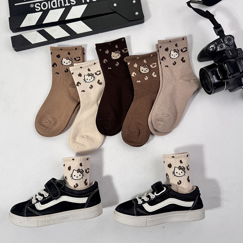 爱滴嗒女童袜子秋冬纯棉无骨儿童中筒袜韩版ins潮袜秋季女孩棉袜