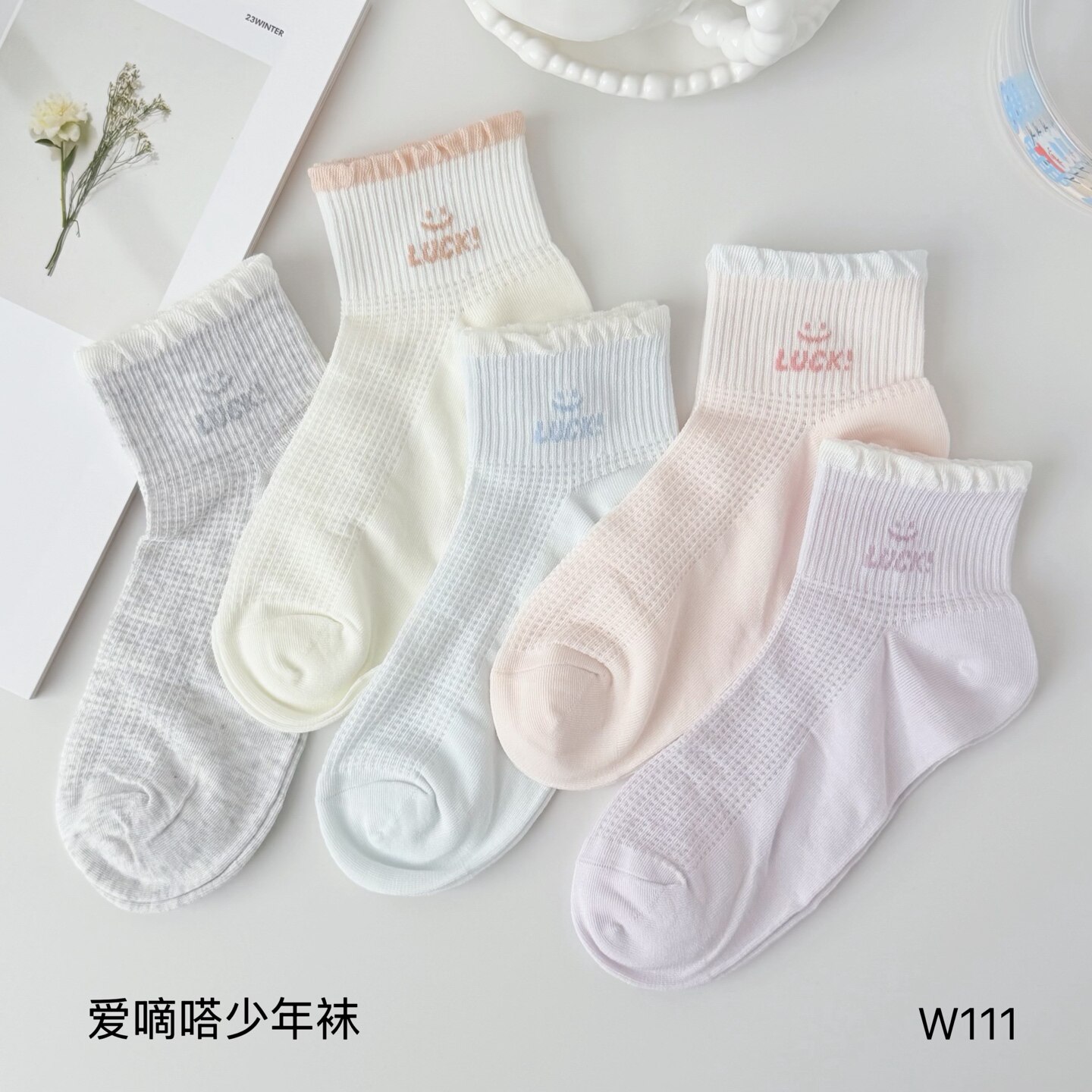 蝴蝶结袜子女款夏季薄款短袜纯棉低帮浅口夏天花边可爱船袜超薄袜
