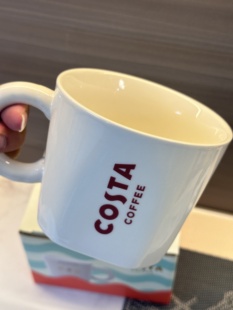清仓COSTA陶瓷咖啡杯马克杯带盖喝水杯子水杯创意高颜值绝版现货