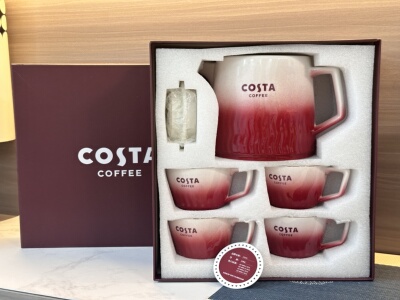 COSTA陶瓷花茶咖啡套装一壶四杯礼盒套装陶瓷马克杯咖啡杯陶瓷杯