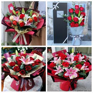 520情人节红玫瑰鲜花生日花束上海徐汇区天平路湖南路斜土路同城