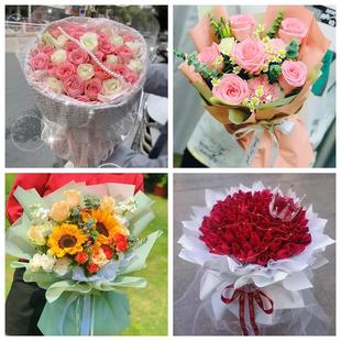 红玫瑰鲜花情人节生日表白花束礼物陕西商洛市商州区洛南县丹凤县