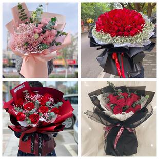 红玫瑰鲜花情人节生日表白花束礼物湖南长沙市开福区雨花区望城区