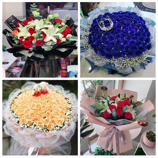 520情人节红玫瑰鲜花生日花束云南楚雄州南华姚安大姚永仁县同城