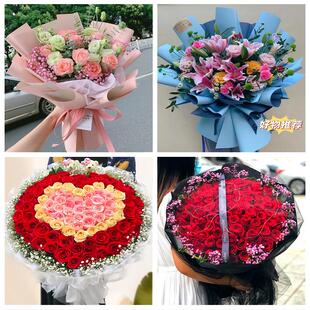 520情人节红玫瑰鲜花生日花束北京市朝阳区高碑店将台太阳宫同城