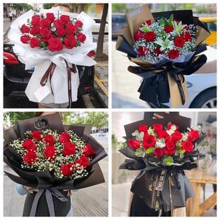 红玫瑰鲜花情人节生日表白花束礼物安徽滁州市来安全椒定远凤阳县