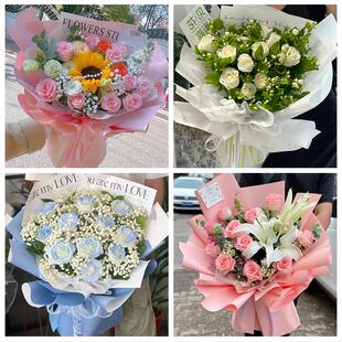 99朵玫瑰花束妇女节向日葵生日鲜花陕西渭南市潼关县大荔县合阳县