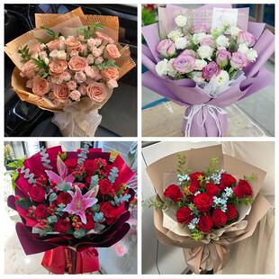99朵玫瑰花束妇女节向日葵生日鲜花浙江湖州市吴兴区南浔区德清县