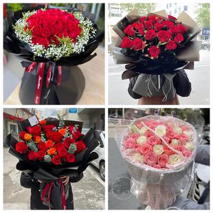 红玫瑰鲜花情人节生日表白花束礼物四川凉山州会理会东宁南普格县