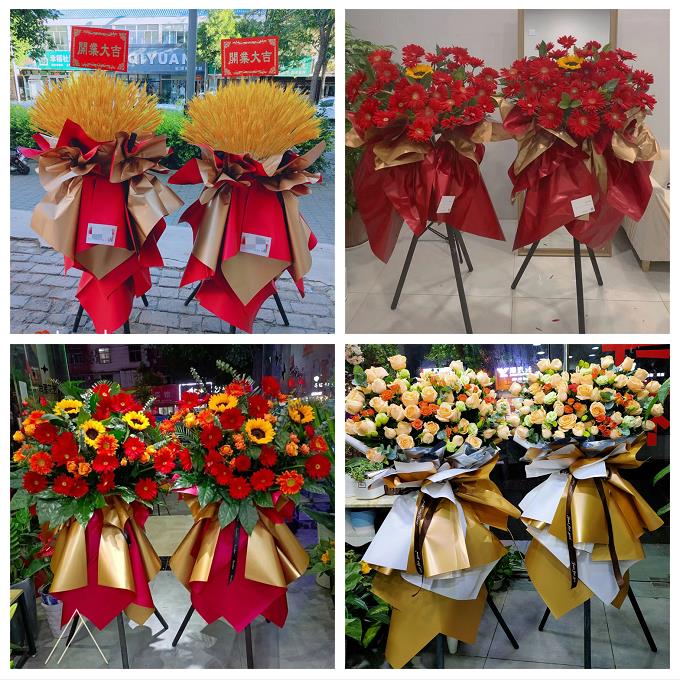 同城鲜花店送朋友新店公司开业花篮广东深圳市宝安区新桥松岗燕罗