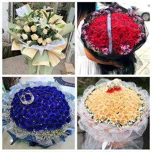 520情人节红玫瑰鲜花生日花束内蒙古兴安盟市扎赉特旗突泉县同城