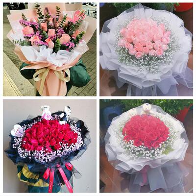 生日妇女节红玫瑰鲜花表白花束上海市普陀区万里长寿路甘泉路同城