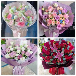 99朵玫瑰花束妇女节向日葵生日鲜花广西桂林市平乐县荔浦县恭城县