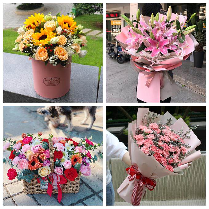 玫瑰百合向日葵康乃馨鲜花云南昆明市富民宜良石林嵩明县同城速递