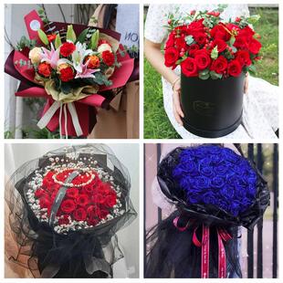 520情人节红玫瑰鲜花生日花束江西抚州市宜黄金溪资溪广昌县同城