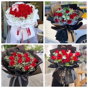 红玫瑰鲜花情人节生日表白花束礼物云南省保山市昌宁县腾冲市附近