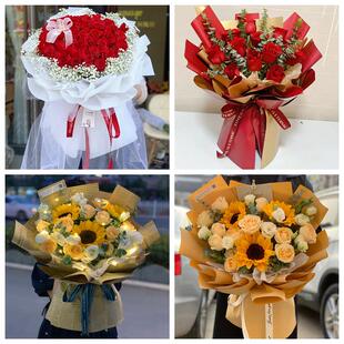 红玫瑰鲜花情人节生日表白花束礼物云南丽江市古城区玉龙县永胜县