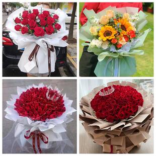 红玫瑰鲜花情人节生日表白花束礼物江西省萍乡市安源区湘东区附近