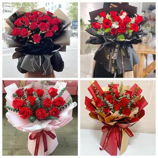 红玫瑰鲜花情人节生日表白花束礼物江西抚州市宜黄金溪资溪广昌县