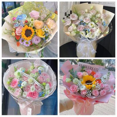 99朵玫瑰花束妇女节向日葵生日鲜花四川凉山州会理会东宁南普格县