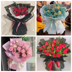 红玫瑰鲜花情人节生日表白花束礼物广西南宁市武鸣区隆安县马山县