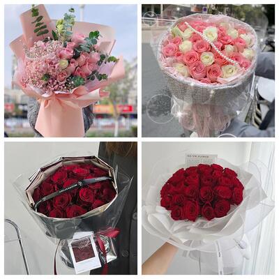 红玫瑰鲜花情人节生日表白花束礼物江西上饶市万年县婺源县德兴市