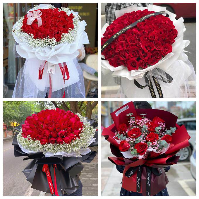红玫瑰鲜花情人节生日表白花束礼物宁夏省吴忠市同心县青铜峡市区