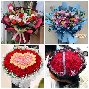 520情人节红玫瑰鲜花生日花束山东青岛市胶州市平度市莱西市同城