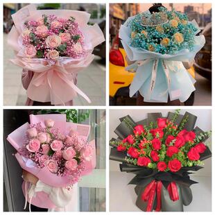 红玫瑰鲜花情人节生日表白花束礼物湖南邵阳市双清区大祥区北塔区