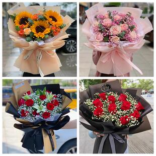 红玫瑰鲜花情人节生日表白花束礼物四川乐山市马边县峨眉山市附近