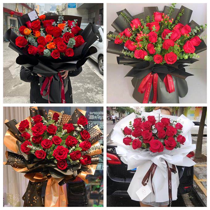 红玫瑰鲜花情人节生日表白花束礼物河南三门峡市卢氏县义马灵宝市