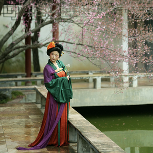 卿如故原创汉服唐制齐胸群八破裙对襟衫四米加长披帛纯色2026新款