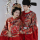 卿如故原创明制汉服婚服红色仿妆花情侣款 圆领蟒袍传统嫁衣男女款