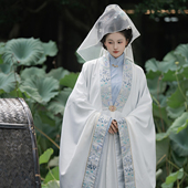 卿如故原创汉服明制披风立领斜襟长衫 马面裙仿妆花定织定染 一片式