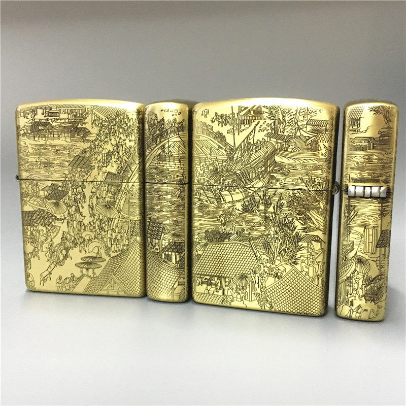 原装正品zippo打火机纯铜精雕 五面清明上河图 专柜正品古色古香|ruв категории ZIPPO/швейцарский армейский нож/очки, бренд зажигалки и аксессуары, ZIPPO/" - от Buy2taobao.com для оказания профессиональной услуги покупки агента Taobao