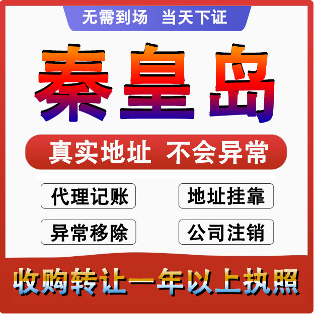 秦皇岛海港山海关北戴河公司个体户注册代账变更注销营业执照减资