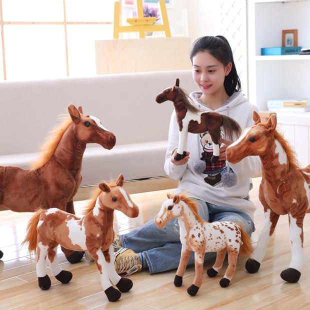 仿真动物战马六一儿童节毛绒玩具