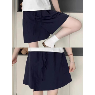 裙裤 速干工装 女夏季 2026新款 大码 胖mm300斤宽松显瘦休闲短裤 美式