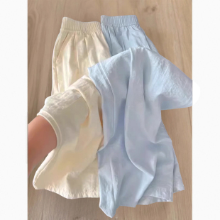 300斤胖mm奶芙阔腿裤 高腰垂感慵懒山本裤 女夏季 大码 子 2026新款