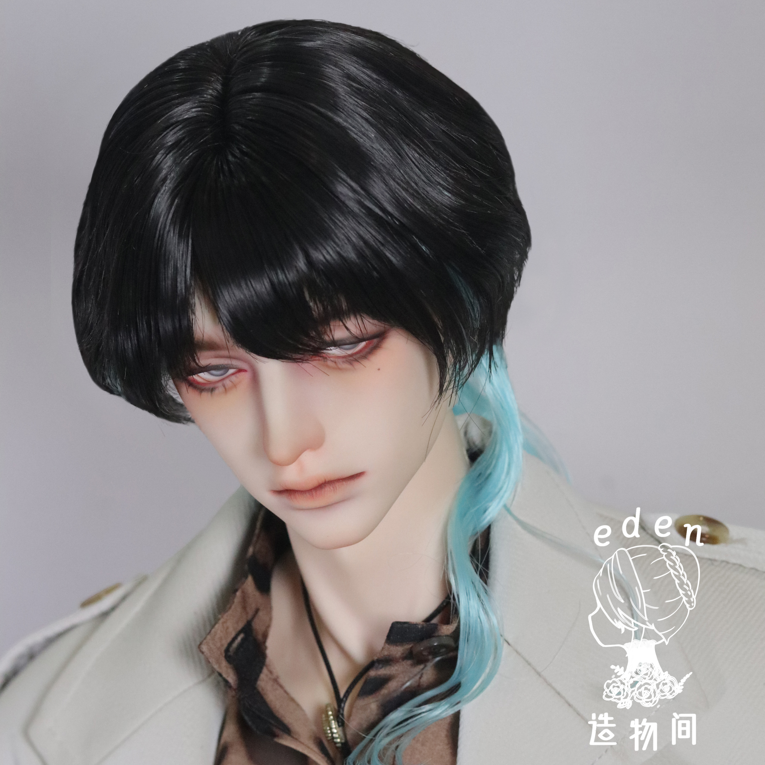 Eden造物间男款软丝造型发拼色狼尾 bjd/sd 3分小三分 4分6分