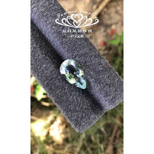 5.44ct 白海蓝宝 裸石 轻微包体 玻璃体闪亮火彩