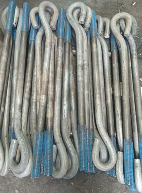 钢结构新款上市7字地脚螺栓9字M12M14M16M18047M30预埋螺丝地脚丝