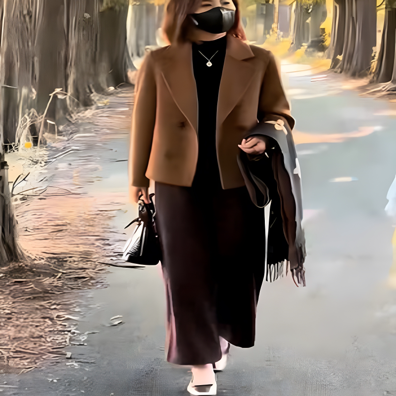欧货漂亮短款毛呢外套女2024新款